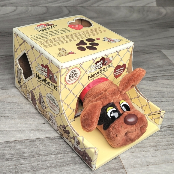 Pound Puppies Newborns 8" Plush Brown 2019 Classic Collection 80's by Basic Fun - Picture 8 of 8
